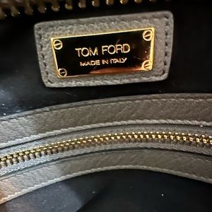 Tom Ford gray suede bag